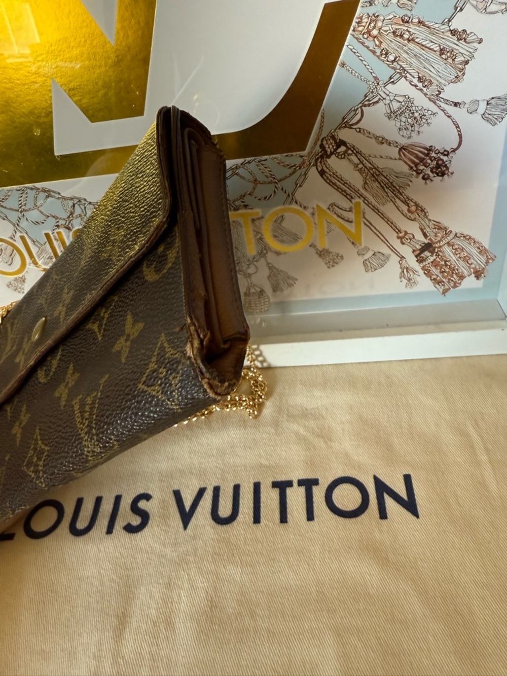 Louis Vuitton Vintage Monogram Long Wallet on Chain - Picture 10 of 14